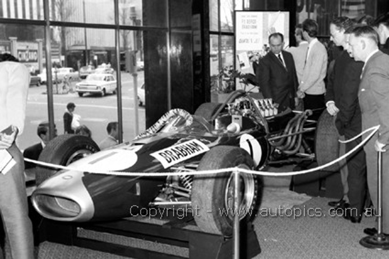 666000 - Jack Brabham Repco Brabham - Qantas House Sydney 1966 - Photographer Lance J Ruting