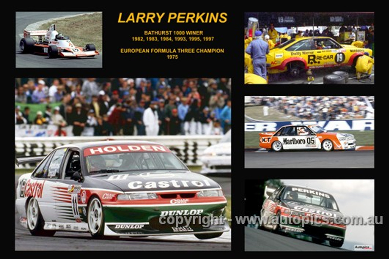 382 - Larry Perkins - A collage of a few of the cars he drove during his career