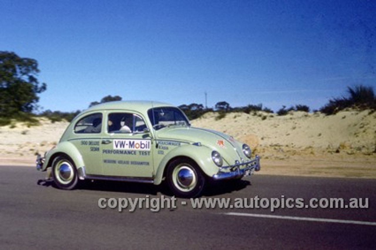 64968 - Volkswagen Mobil Performance Test 1964 - Melbourne to Adelaide to Rockhampton - VW 1300 Deluxe Sedan - Photographer Peter D'Abbs