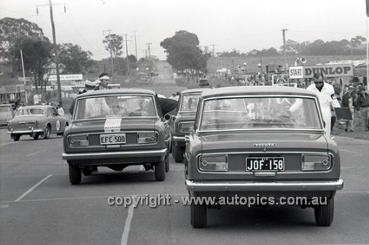 66760  - Toyota Cronas on the Start Grid - Gallaher 500 Bathurst 1966 - Photographer Lance J Ruting