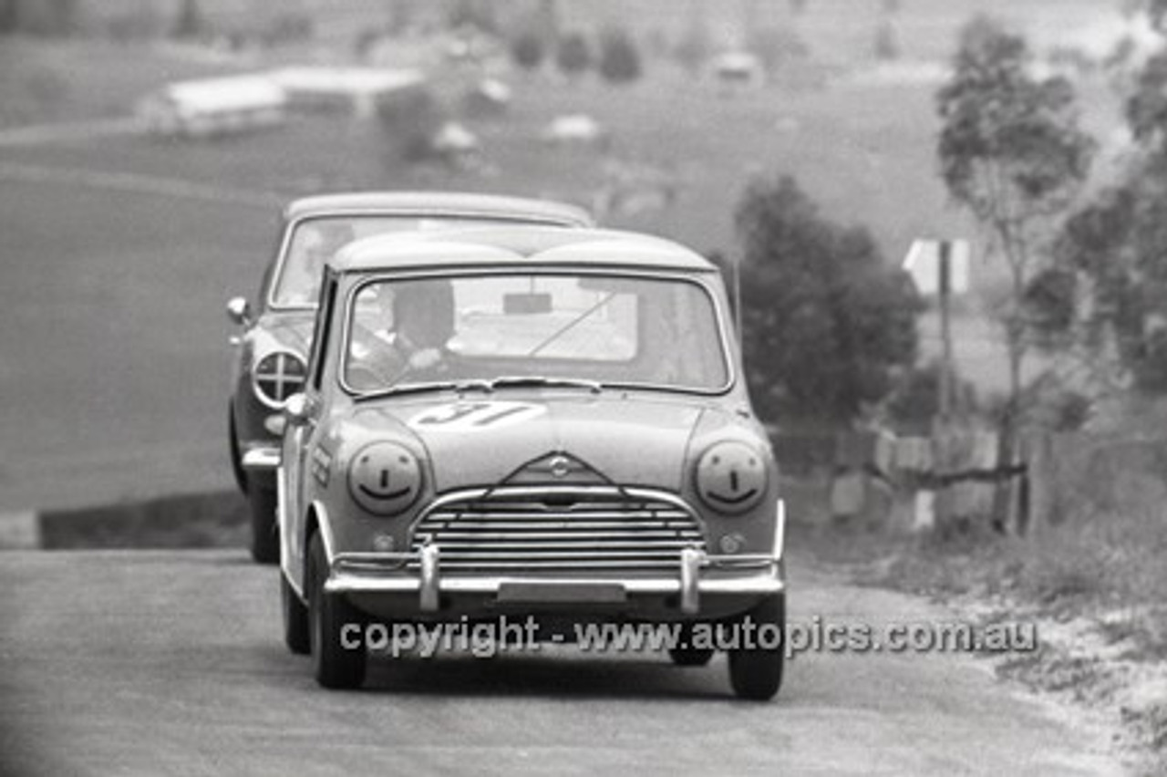 66763  - J. Prisk & M. Martin, Morris Cooper - Gallaher 500 Bathurst 1966 - Photographer Lance J Ruting