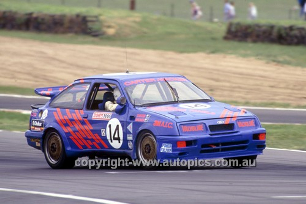 90772  -  Murray Carter & Matt Wacker, Ford Sierra - Tooheys 1000 Bathurst 1990 - Photographer Ray Simpson