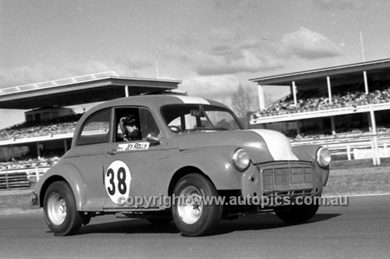 701006 - Jex Rolly, Morris Minor Peugeot -  Warwick Farm 12th July 1970 - Photographer Lance J Ruting