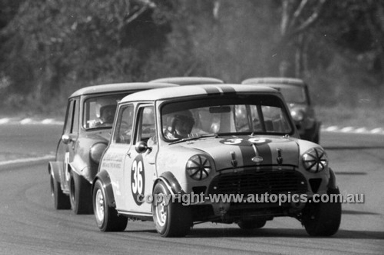 72336 - Roger Reece,  Morris Cooper S  - Warwick Farm  1972 - Photographer Lance J Ruting