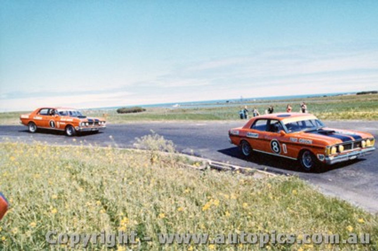 72045 - Gibson and  Moffat - Ford Falcon GTHO Phase 3 - Phillip Island 1972