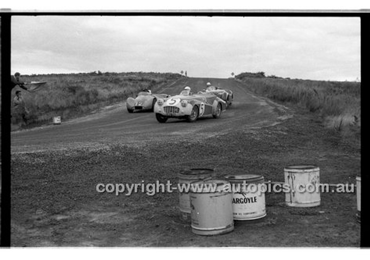 A. J. Lock, Triumph TR3 - Phillip Island - 22nd April 1957 - Code 57-PD-P22457-015