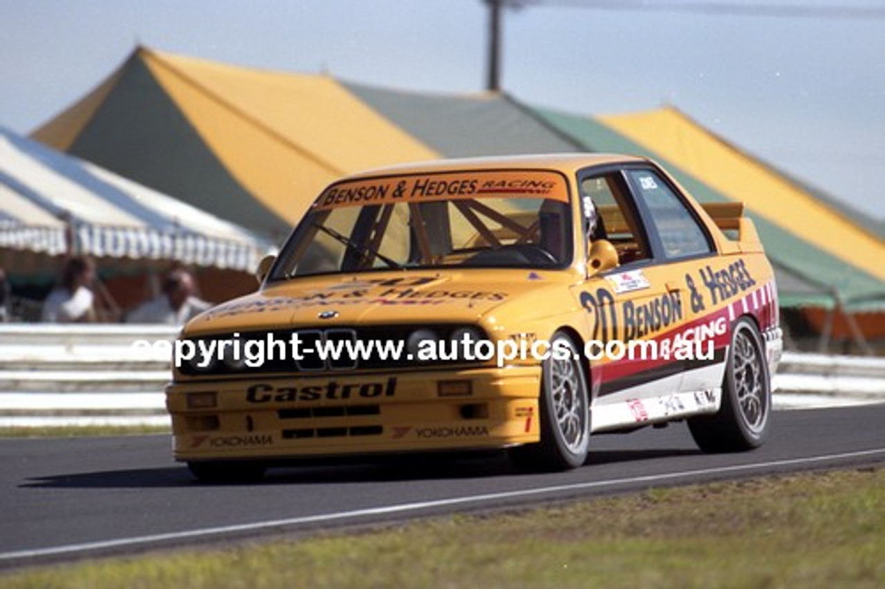 91032 - Alan Jones, BMW - Lakeside  1991 - Photographer Marshall Cass