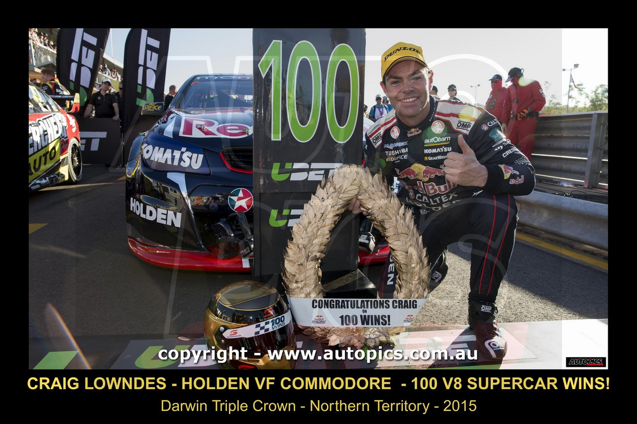 15003-1 - Craig Lowndes, Holden Commodore VF (100 V8 Supercar Wins!) - Darwin Triple Crown, Darwin, Northern Territory, 2015 