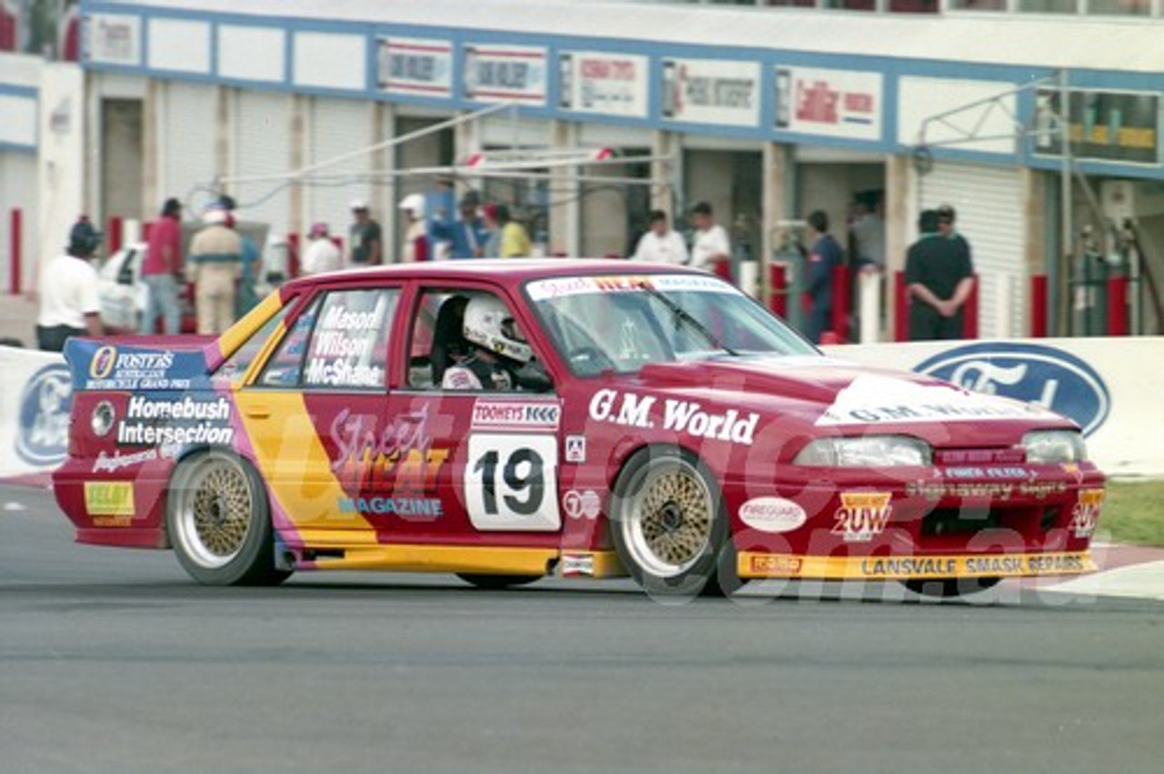 93813 - RICHARD WILSON / GREGG McSHANE / GLENN MASON - Commodore VL-  Bathurst 1993  - Photographer Marshall Cass