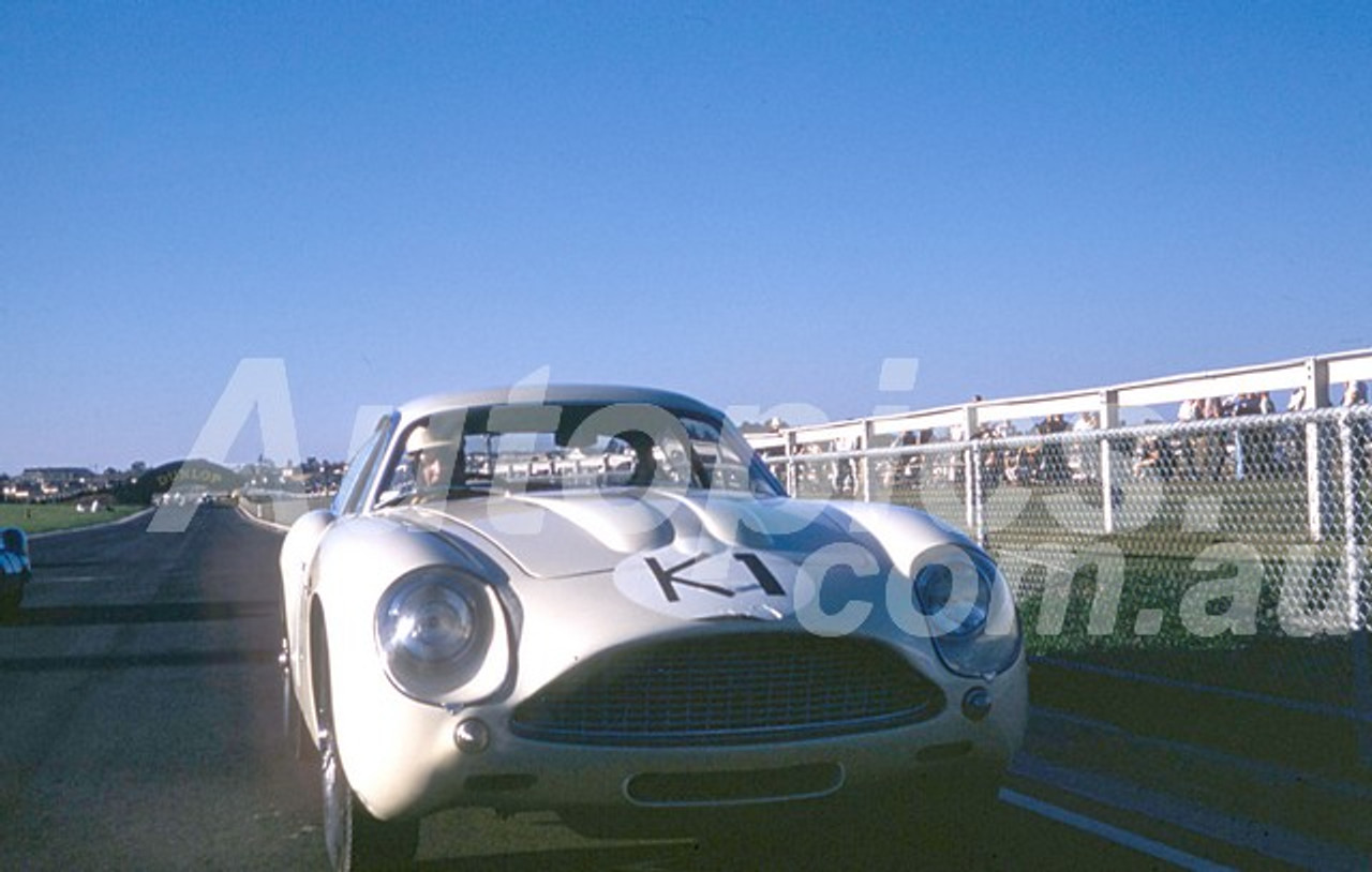 62608 - Doug Whiteford, Aston Martin Zagato - Sandown 11th March 1962  - Photographer  Barry Kirkpatrick