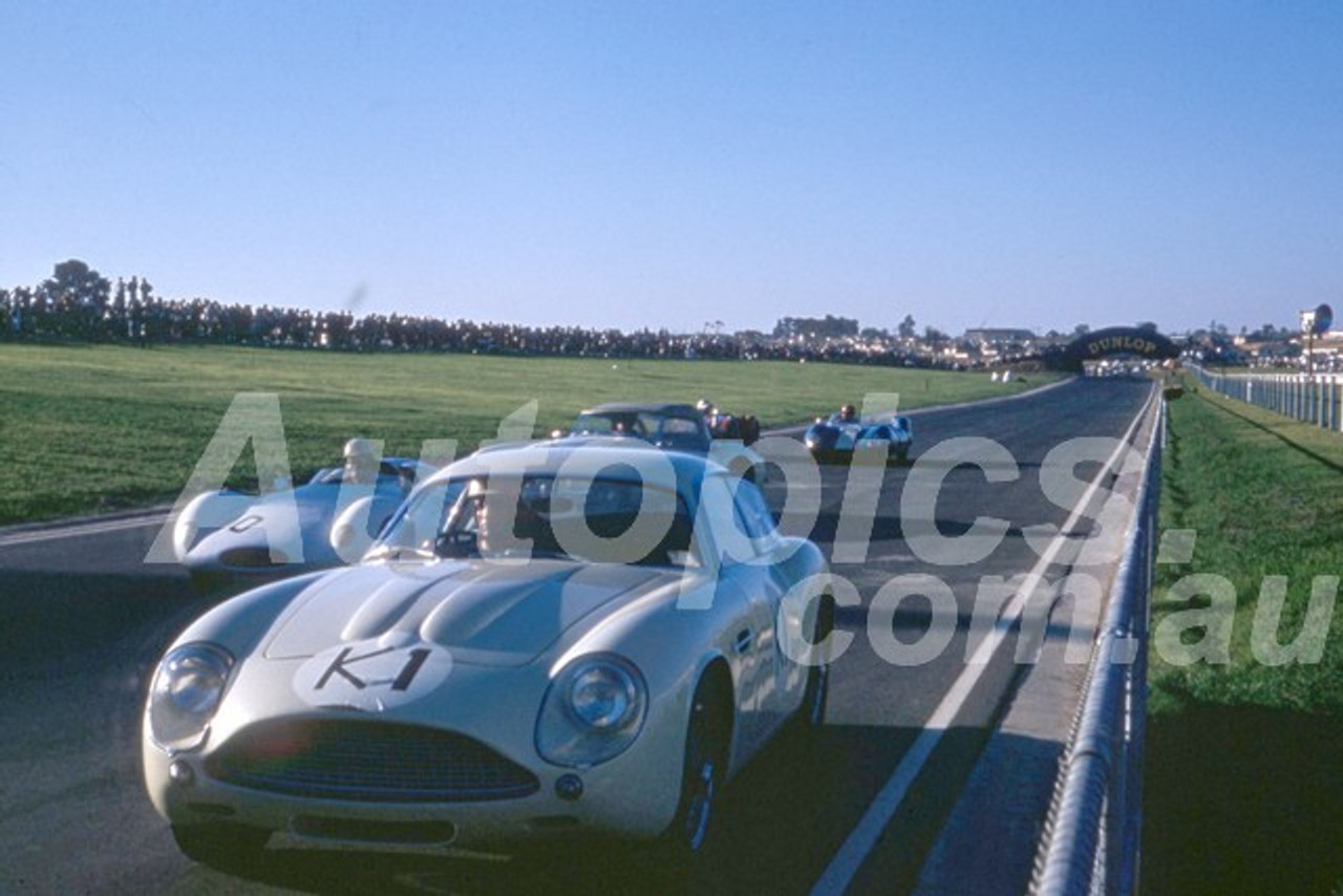 62609 - Doug Whiteford, Aston Martin Zagato - Sandown 11th March 1962  - Photographer  Barry Kirkpatrick