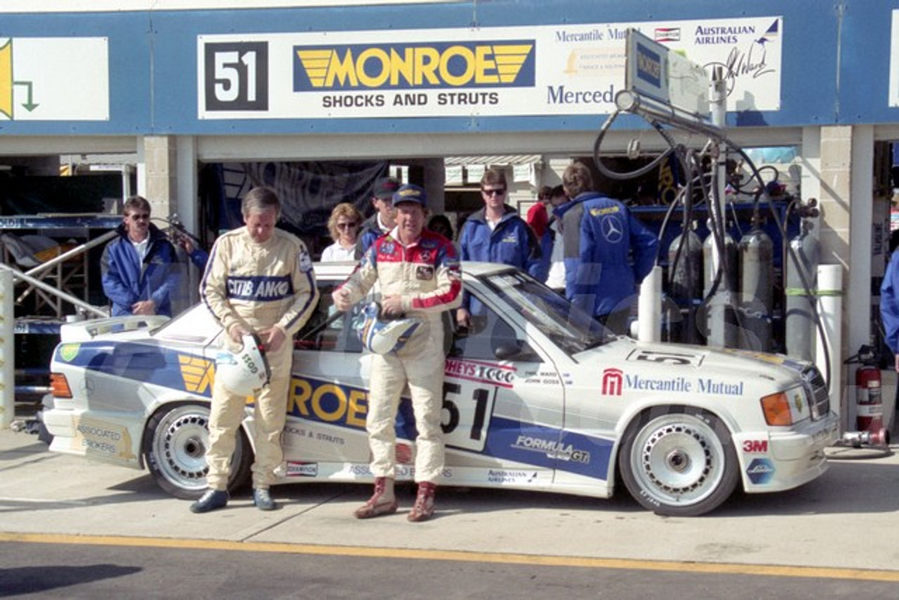 90874 - JOHN GOSS / PHIL WARD, MERCEDES BENZ 190E - Tooheys 1000 Bathurst 1990 - Photographer Ray Simpson