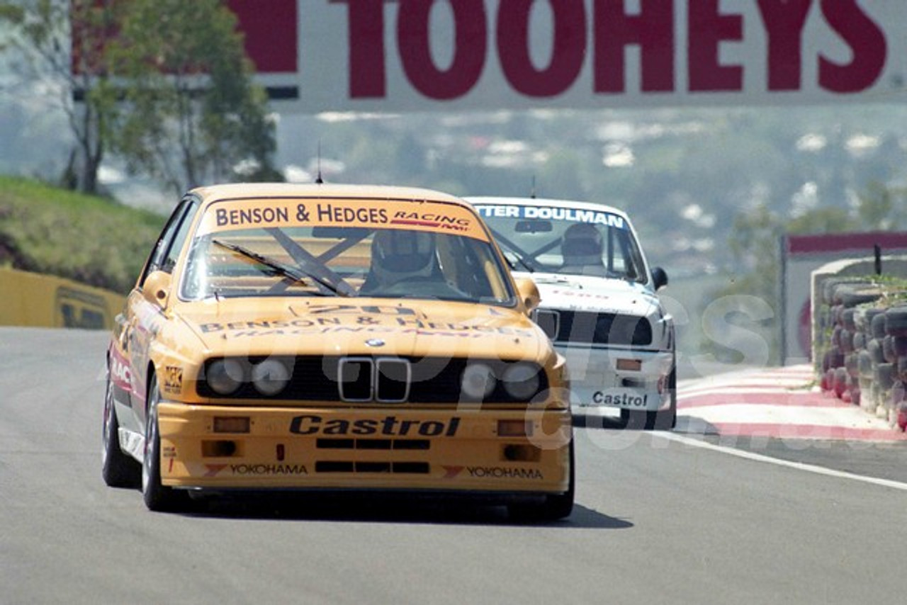 91795 - DENNY HULME / PETER FITZGERALD, BMW M3- 1991 Bathurst Tooheys 1000 - Photographer Ray Simpson