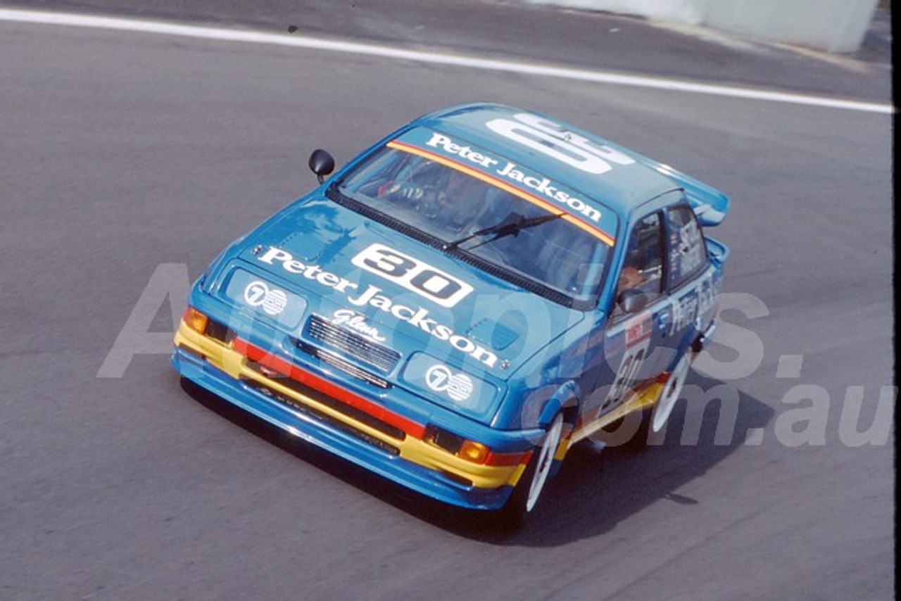 91811 - GLENN SETON / GREGG HANSFORD, FORD SIERRA - 1991 Bathurst Tooheys 1000 - Photographer Ray Simpson