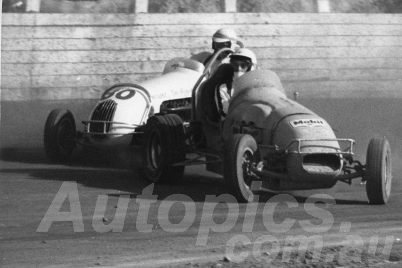 66107- Ray Oram & Peter Cuneen Westmead Speedway 1966