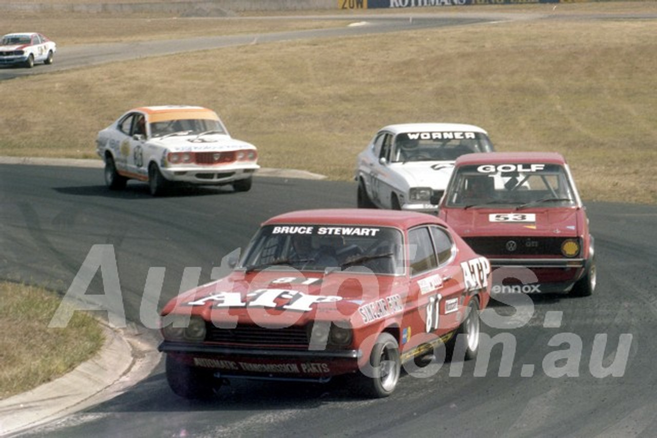 79143 - Bruce Stewart, Capri V6 & Chris Heyer, Golf   Oran Park 1979 - Photographer Lance Ruting