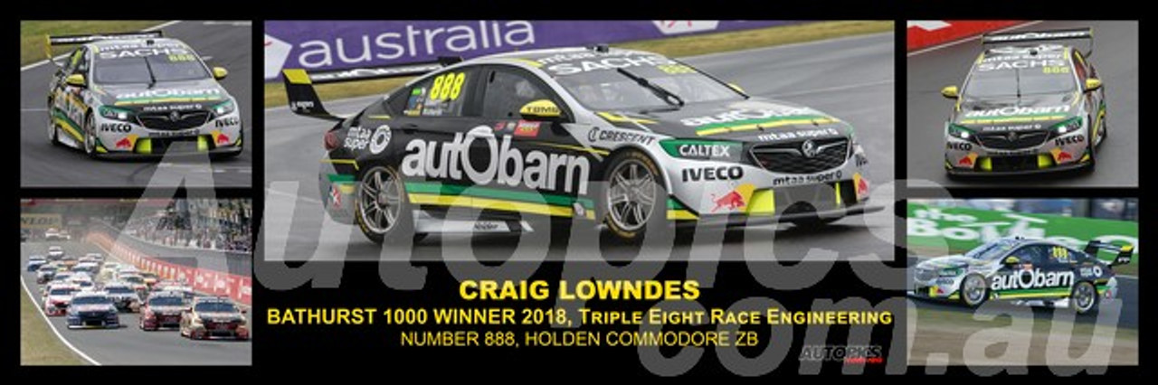 Craig Lowndes - Holden Commodore ZB - Triple Eight Race Engineering -  A Panoramic Photo 30x10 inches (762x254mm).