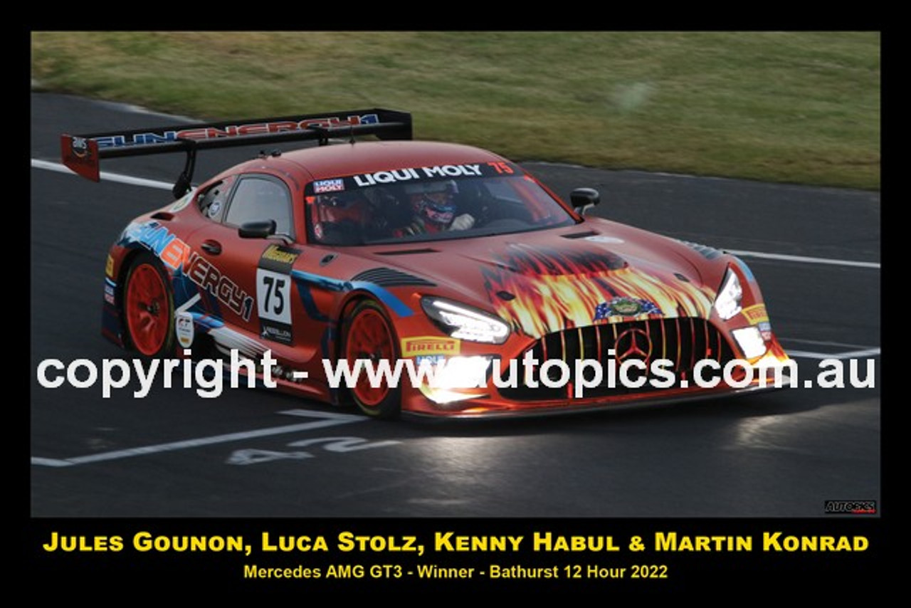 22402-1 - L.Stolz, J.Gounon, K.Habul, M.Konrad - Mercedes AMG GT3, Car 75 - Liqui Molly,  Bathurst 12 Hour Winner 2022