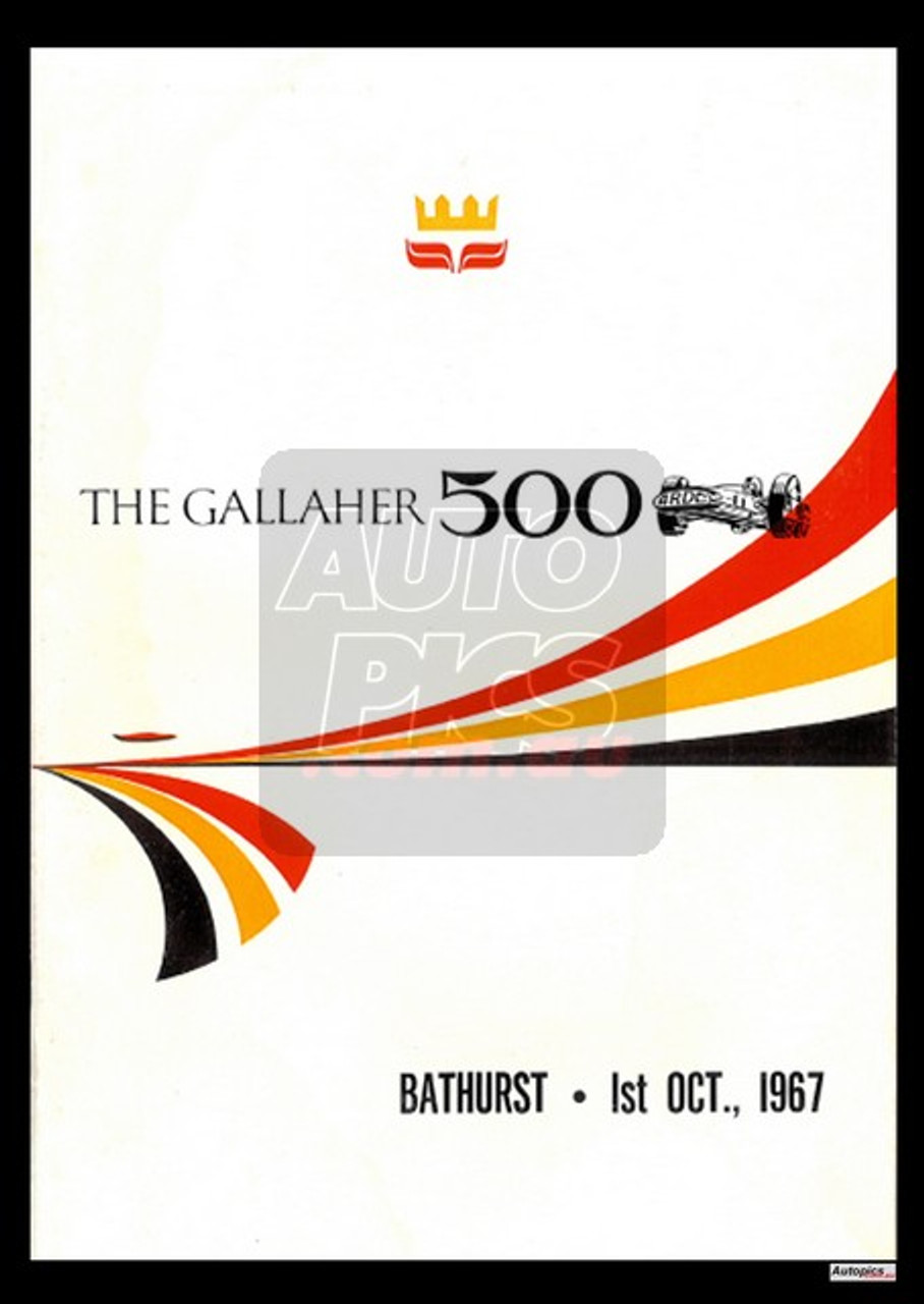 Authentic Design Retro Bathurst Posters, 1967, Gallaher 500