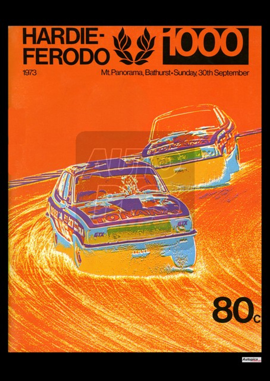 Authentic Design Retro Bathurst Posters, 1973, Hardie Ferodo 500