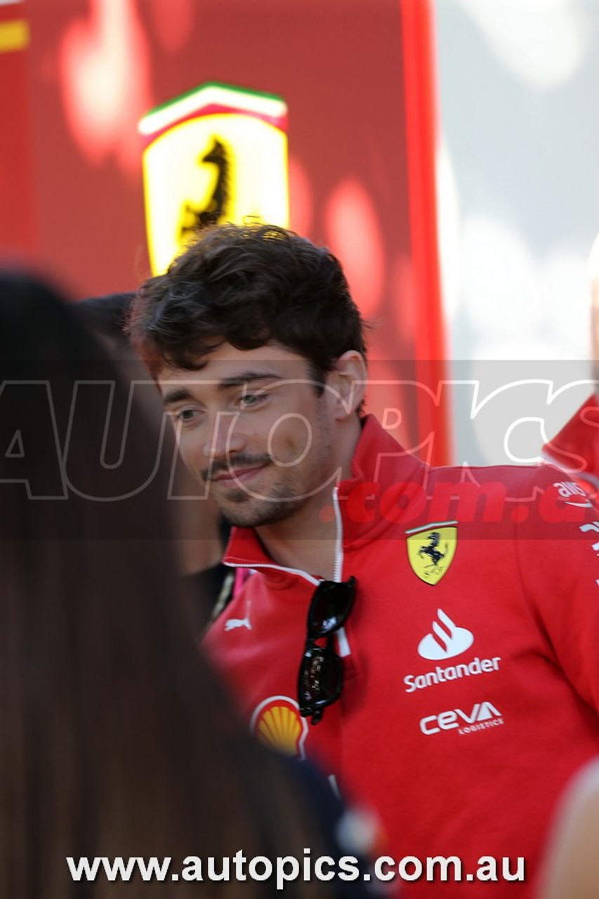 24AP03JS3017 - Formula 1 -  Rolex Australian Grand Prix,  Albert Park Grand Prix Circuit,  Charles Leclerc Head Shot - Ferrari, Car #16, SECOND PLACE, 2024