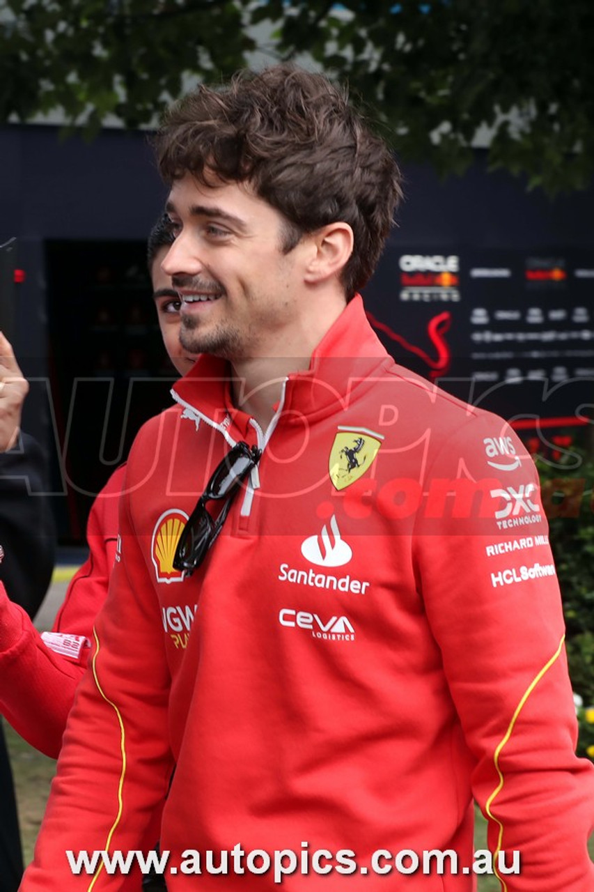 24AP03JS3018 - Formula 1 -  Rolex Australian Grand Prix,  Albert Park Grand Prix Circuit,  Charles Leclerc Head Shot - Ferrari, Car #16, SECOND PLACE, 2024