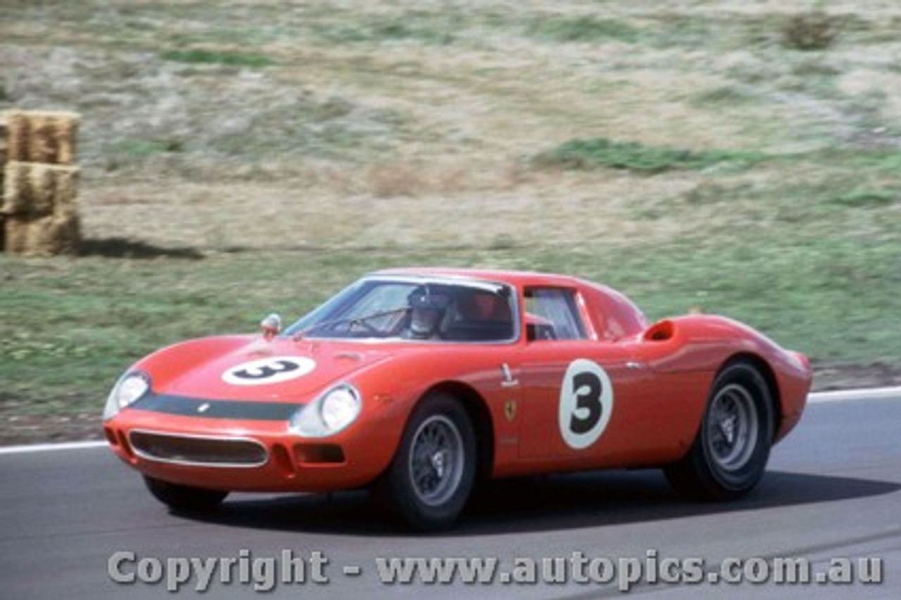 66430 - J. Stewart / A. Buchanan  Ferrari 250 LM - Rothmans 12 Hour Sports Car Race - Surfers Paradise 1966 - Photographer John Stanley