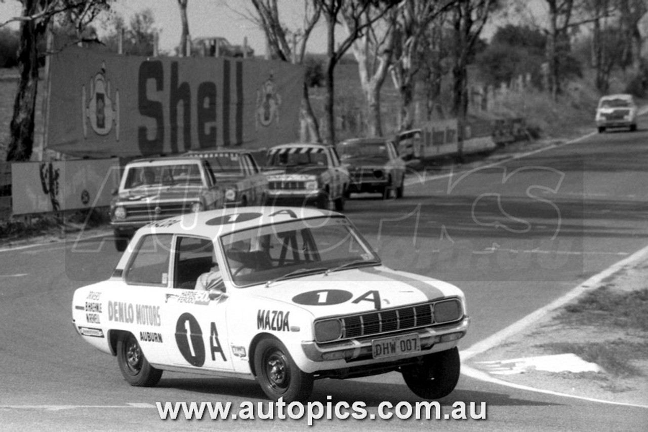 70BA10JN7001  -  Bernie Haehnle & Neil Revell,   Hardie Ferodo 500, Bathurst, 1970, Mazda 1300 - Photographer Jeff Nield