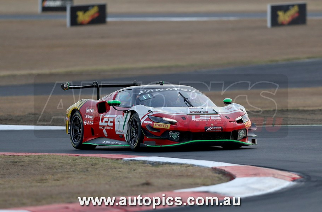 24QR08JS1037 - Chaz Mostert & Liam Talbot,  Fanatec GT World Challenge Australia, Queensland Raceway Ipswich, 2024, Ferrari 296 GT3 - Photographer - James Smith