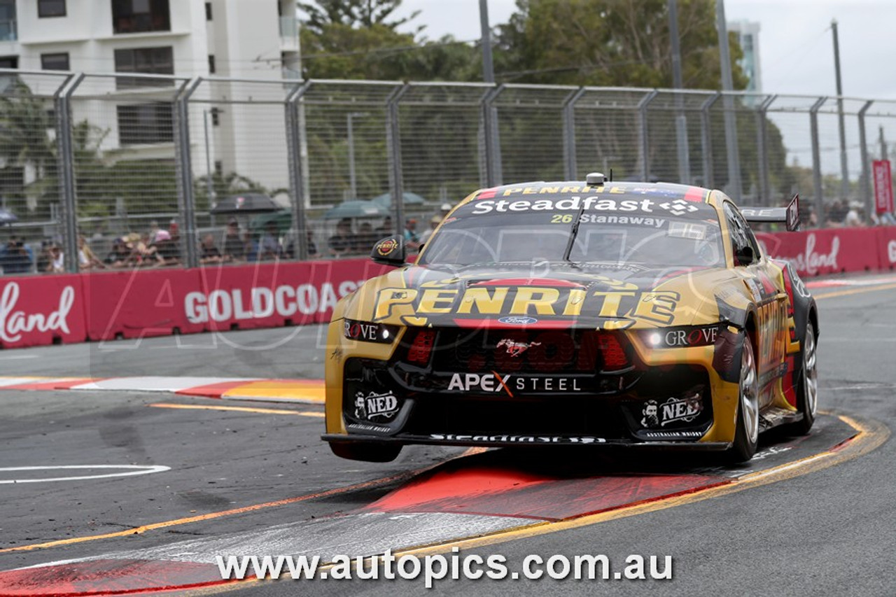 24SP10JS7047 - Richie Stanaway, Gold Coast 500, Surfers Paradise Street Circuit, 2024, Third Place, Ford Mustang GT - Photographer - James Smith