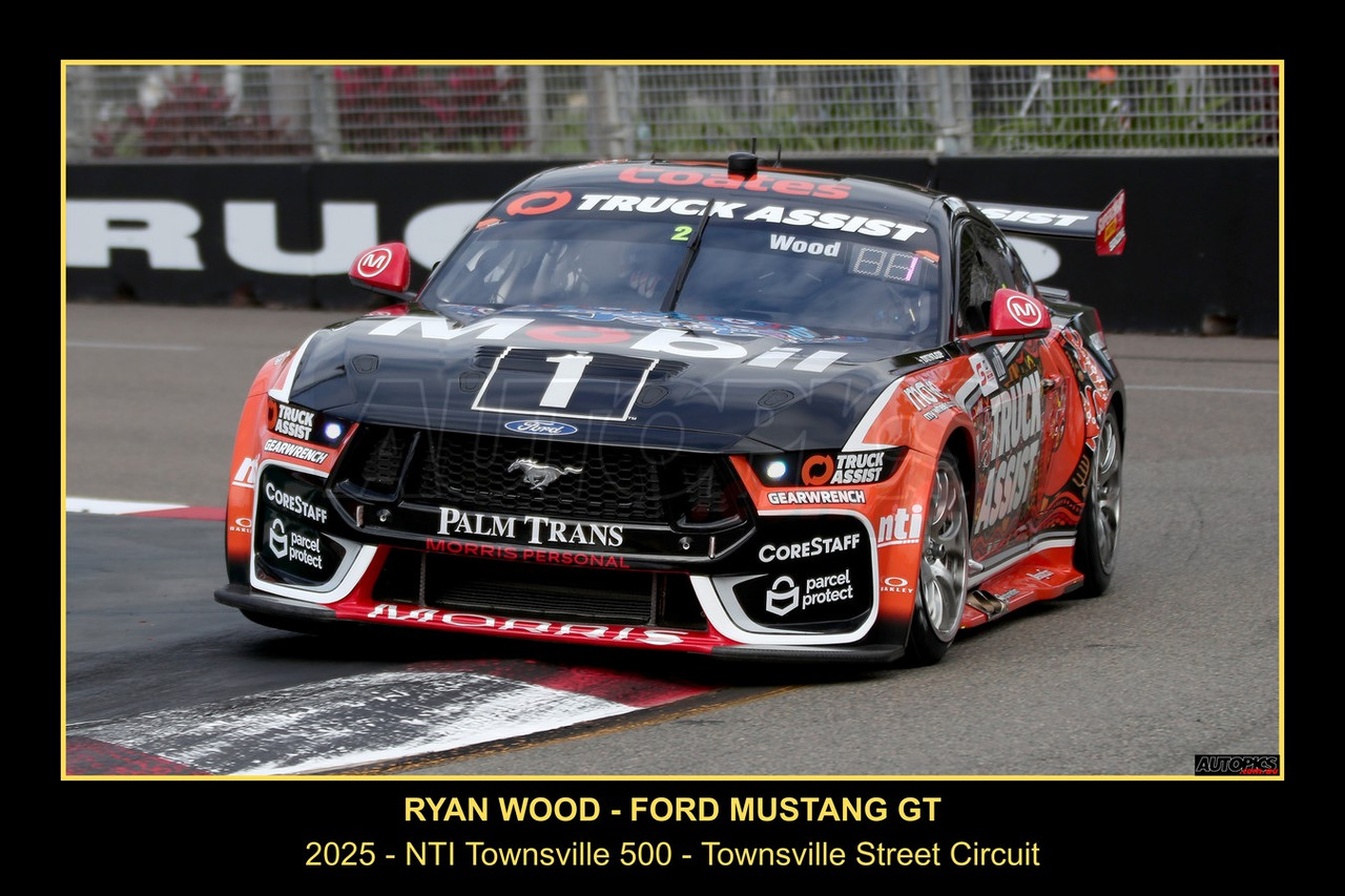 25TV07JS7041F - Ryan Wood, NTI Townsville 500, TOWNSVILLE STREET CIRCUIT, 2025,  Ford Mustang GT - Photographer James Smith 25TV07JS7041F - Ryan Wood, NTI Townsville 500, TOWNSVILLE STREET CIRCUIT, 2025,  Ford Mustang GT - Photographer James Smith
