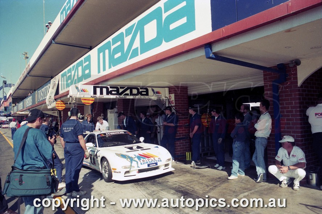95EC08LR7008 - John Bowe & Dick Johnson, Eastern Creek, 12 Hour, 27/08/1995, Mazda RX-7 SP, WINNERS - Photographer Lance J Ruting