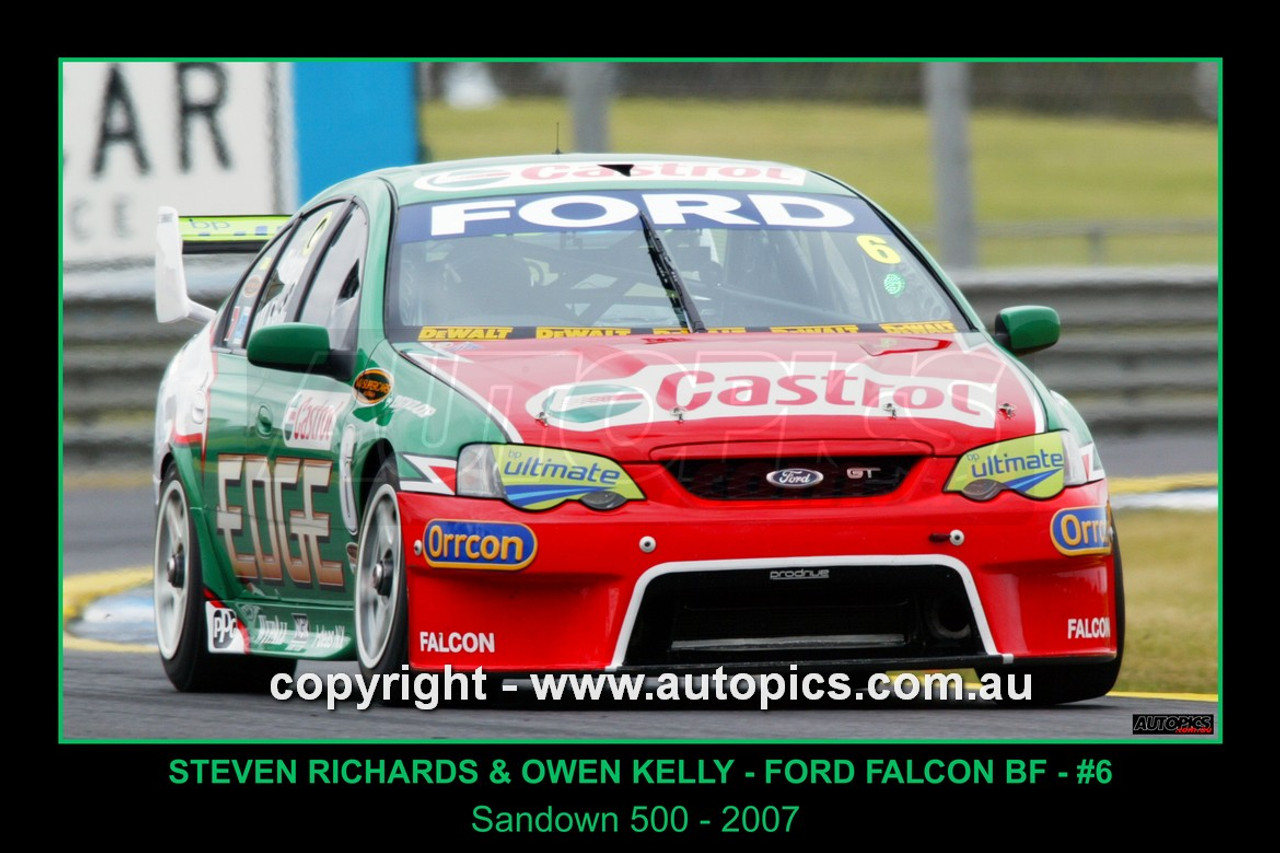 07SA09MC7027-F - Steven Richards & Owen Kelly, Sandown Just Car Insurance 500, Sandown International Motor Raceway, 16th of September, 2006, Ford Falcon BF- Photographer Marshall Cass
