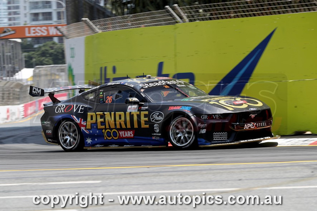 25GC10JS7057 - Kai Allen,  Boost Mobile Gold Coast 500, Surfers Paradise Street Circuit , Queensland, 24th - 26th of October, 2025, Ford Mustang GT - Photographer James Smith 25GC10JS7057 - Kai Allen,  Boost Mobile Gold Coast 500, Surfers Paradise Street Circuit , Queensland, 24th - 26th of October, 2025, Ford Mustang GT - Photographer James Smith