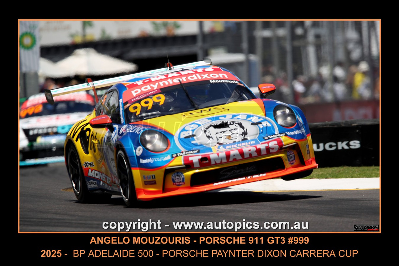 25AD11JS2027-F - Angelo Mouzouris - Porsche Paynter Dixon Carrera Cup Australia, 2025 BP Adelaide 500,  Adelaide Parklands Circuit, 2025 - Porsche 911 GT3 - Photographer James Smith