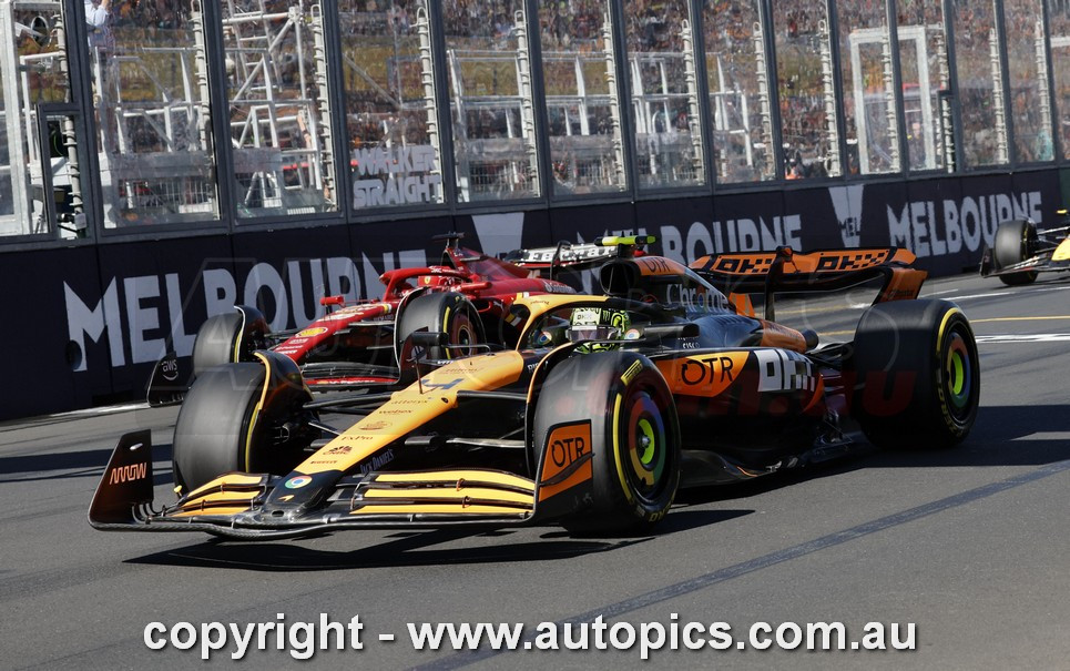 24AGP03PB3095 -Lando Norris, Formula 1 -  Rolex Australian Grand Prix,  Albert Park Grand Prix Circuit, Head Shot - Ferrari, Car #4 , 2024