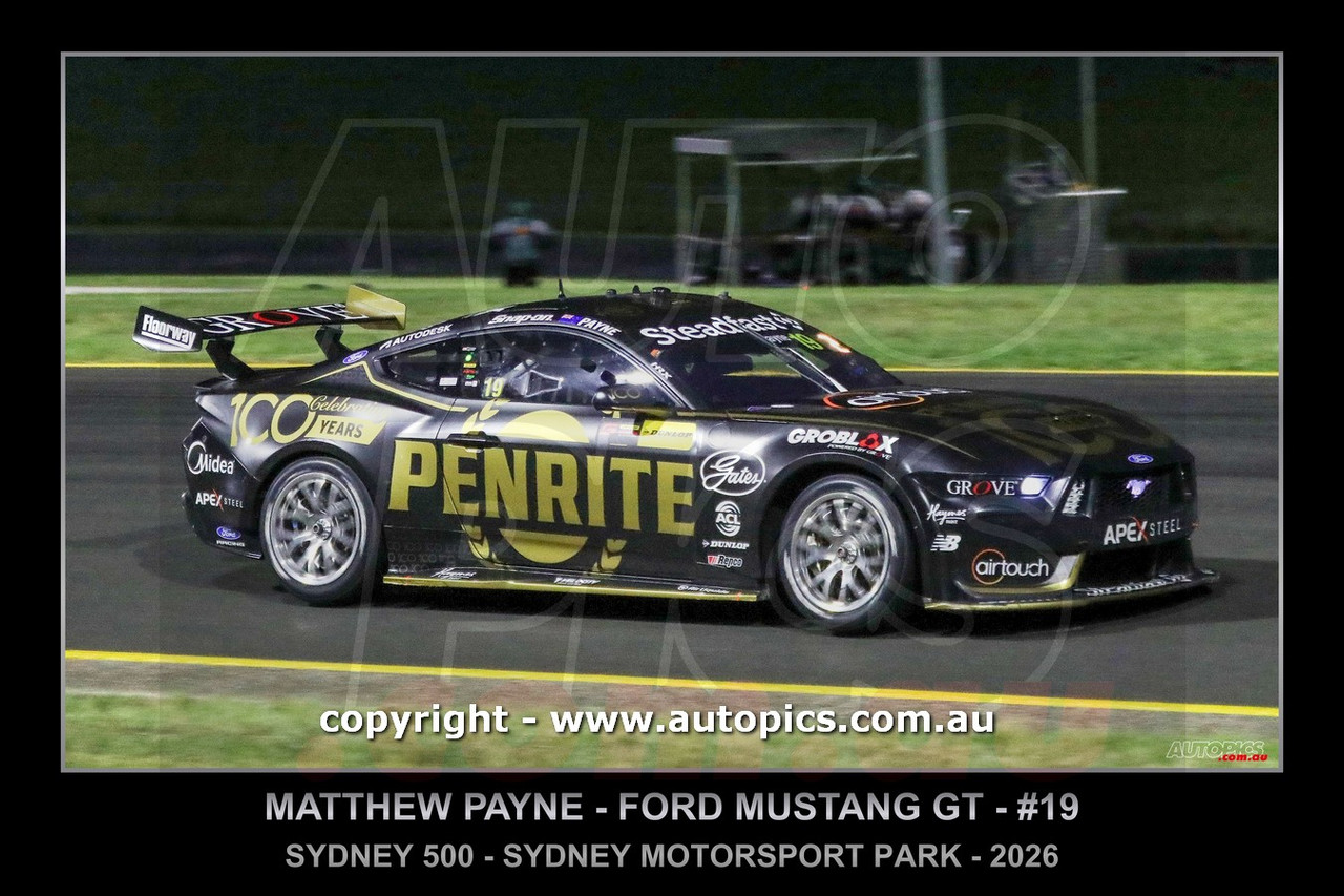 26SMP02JS7013-F - Dunlop Sydney 500, Sydney Motorsport Park, 2026, Matthew Payne - Ford Mustang GT  - Photographer James Smith