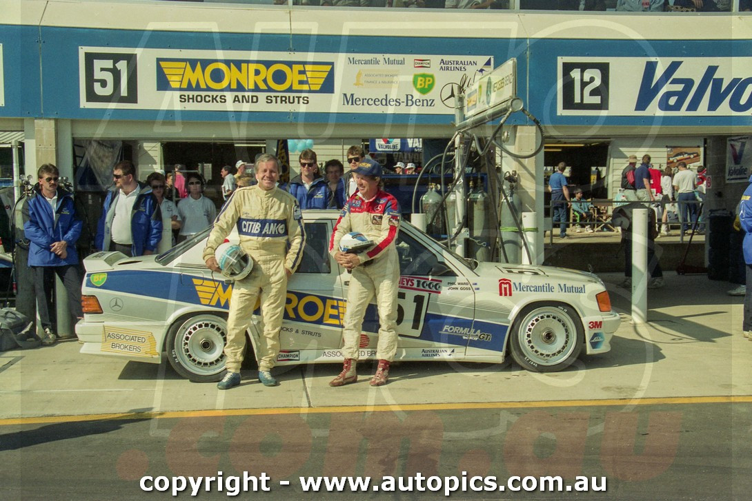 90BA09LR7050 - John Goss & Phil Ward, Mercedes-Benz 190E - Tooheys 1000, Bathurst, 1990 - Photographer Lance J Ruting