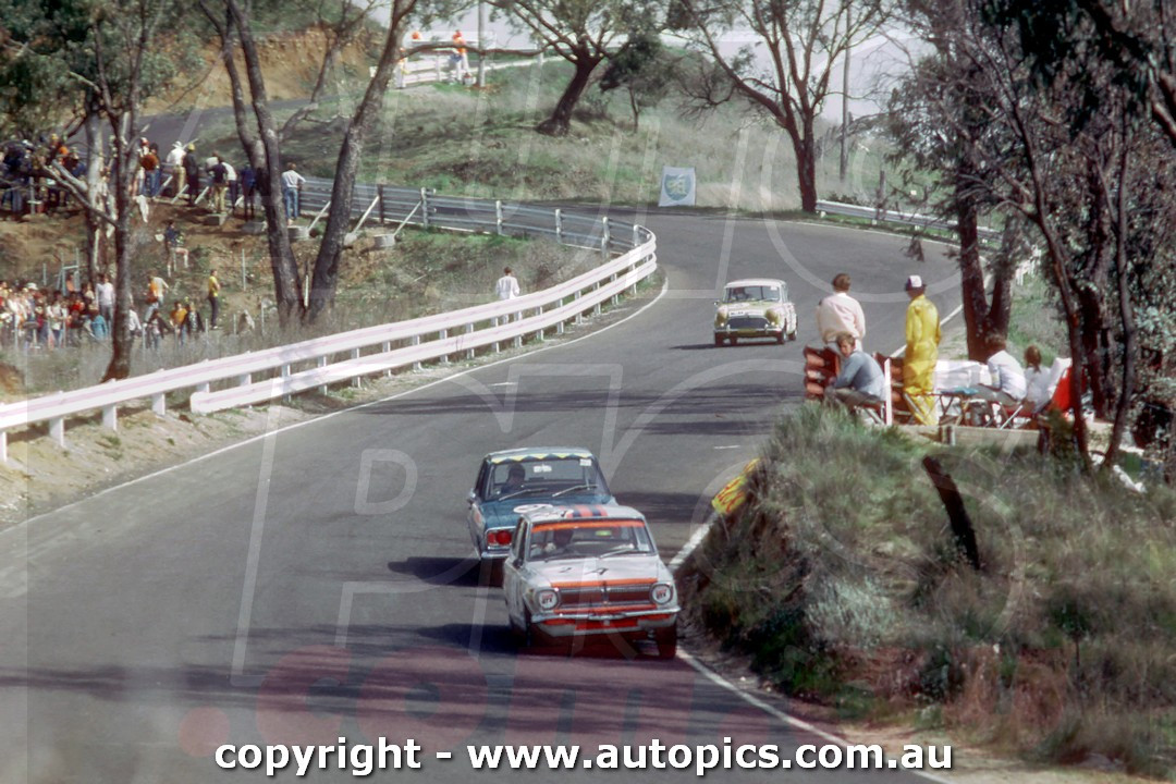 70BA10BB7013  -  Bill Stanley & Mike Kable, Toyota Corolla - Hardie Ferodo 500, Mount Panorama, Bathurst, 1970 - Photographer Jeff Nield
