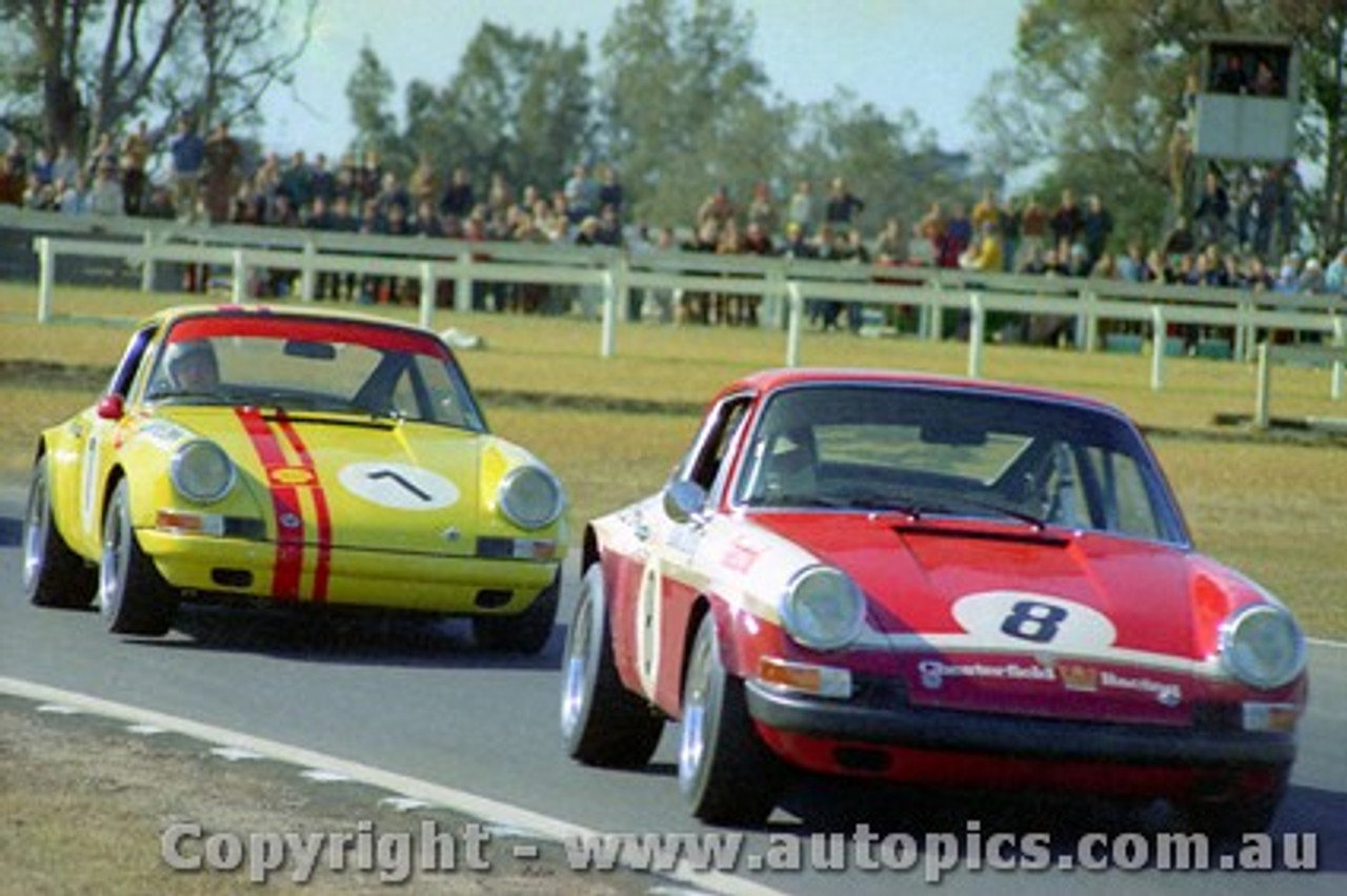 70175 - B. Foley / J. McKeown Porsche 911S -  Warwick Farm 12th July 1970 - Photographer Jeff Nield