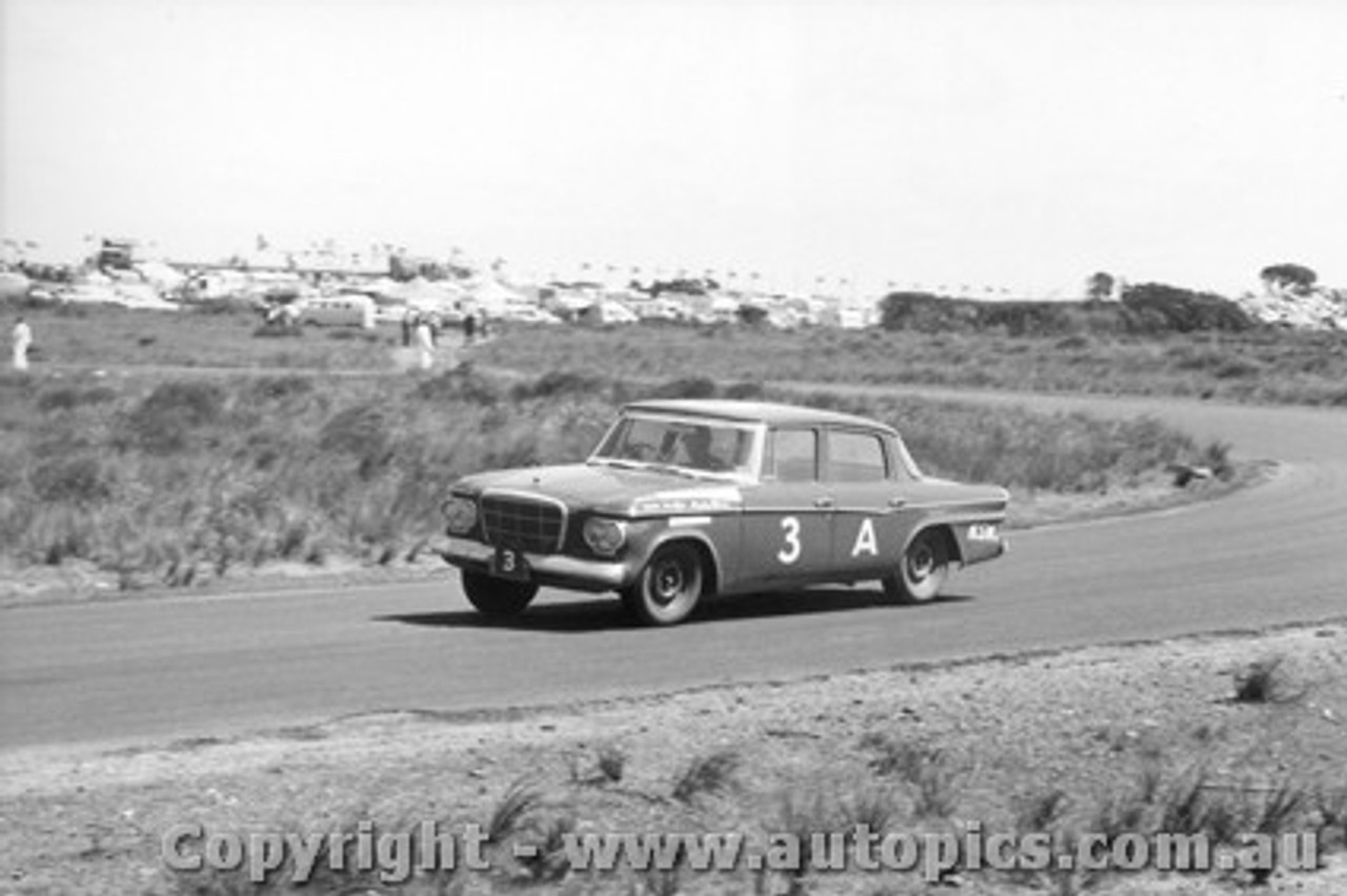 62735 -  D. Algie / K. Hibbard  Studebaker Lark - Armstrong 500 - Phillip Island 1962