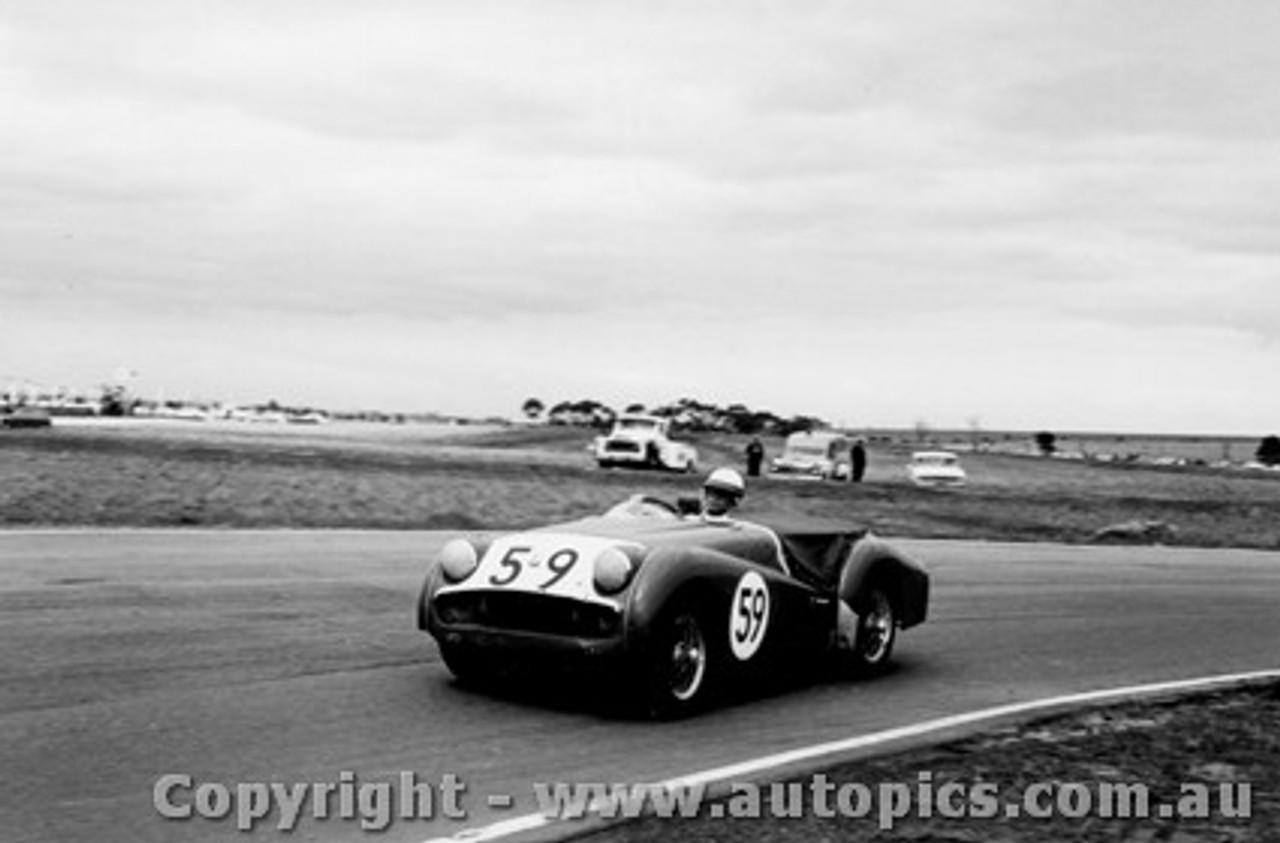 63402 - Allan Moffat Triumph TR3A - Calder 31st March. 1963 - Photographer Peter D Abbs