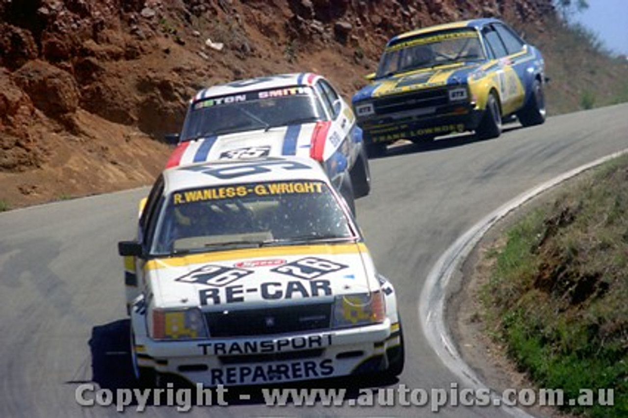 80811  - R. Wanless / G. Wright 9th Outright - Holden Commodore VC - B. Seton / D. Smith 8th Outright - Ford Capri - R. Cartwright / R. Stevens Completed 112 laps - Ford Escort RS2000 - Bathurst 1980 - Photographer Lance J Ruting