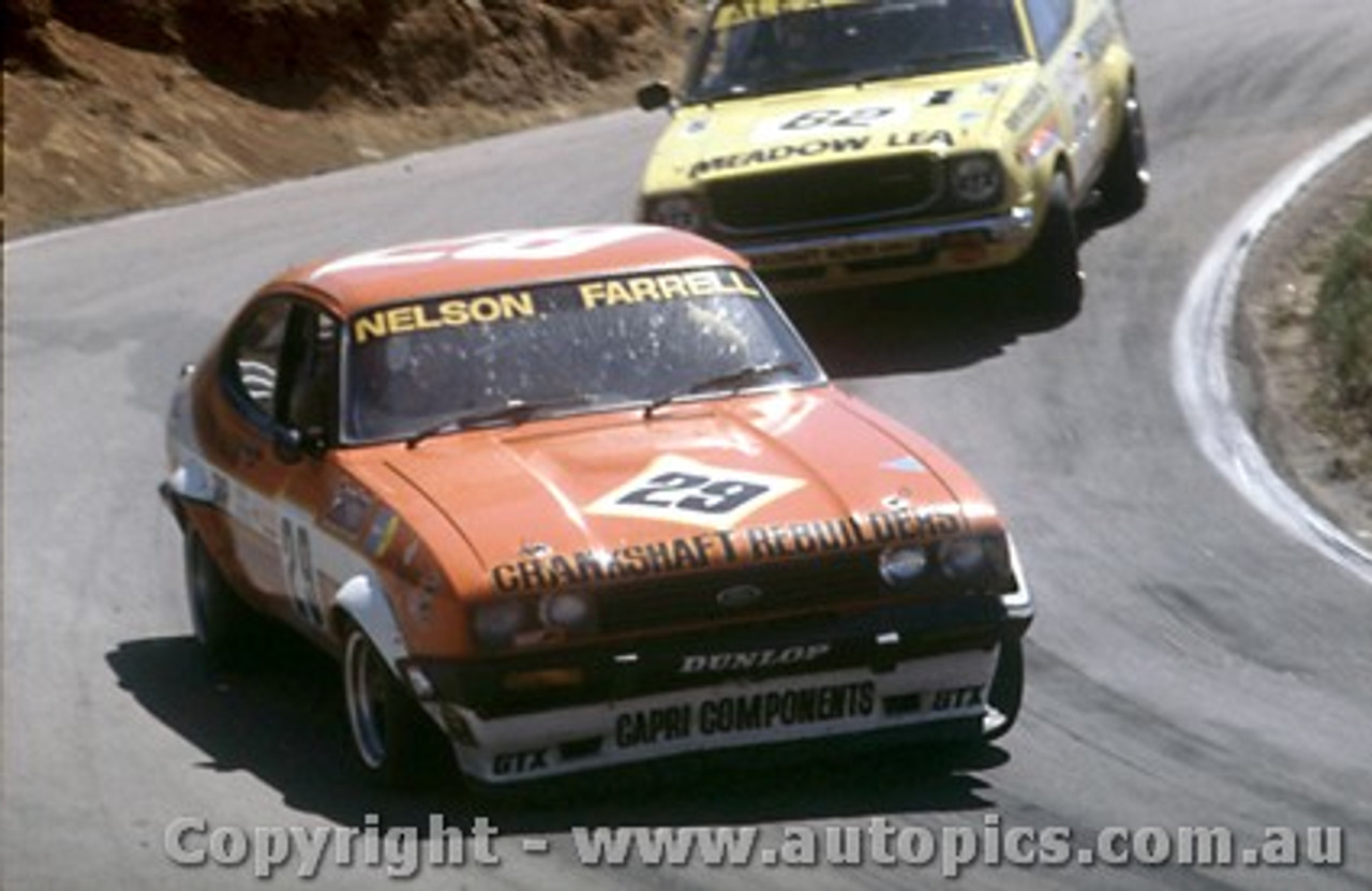 80814  - L. Nelson / T. Farrell - 30th Outright  Ford Capri  -  Bathurst 1980 - Photographer Lance J Ruting