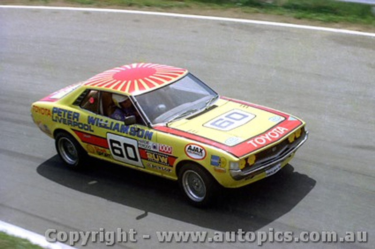 77817 - P. Willianson / G. Scott Toyota Celica  43 laps completed- Bathurst 1977 -  Photographer  Lance J Ruting
