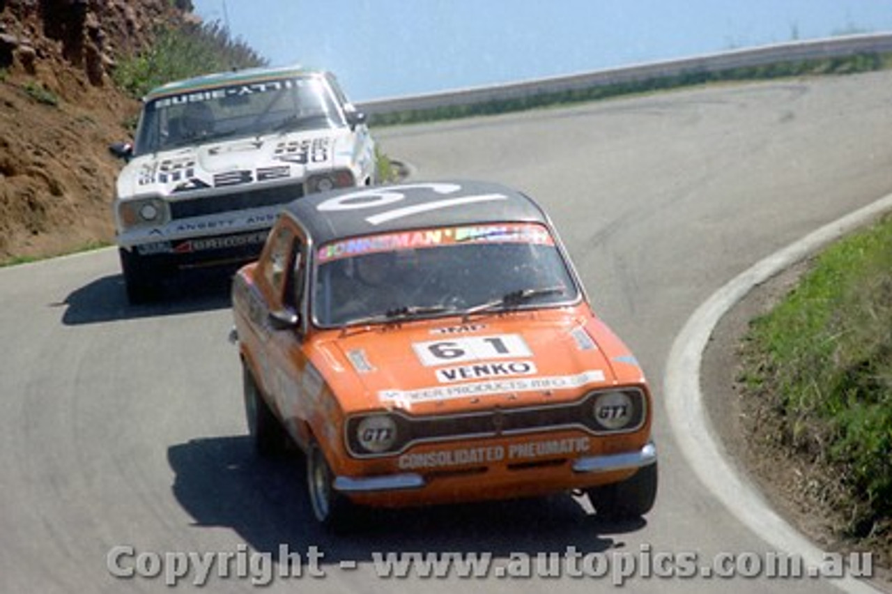 78848 - Ian Sonneman / John English Ford Escort RS2000 - Sue Ransom / Bill Brown  - Ford Capri V6 - Bathurst 1978 - Photographer Lance  Ruting