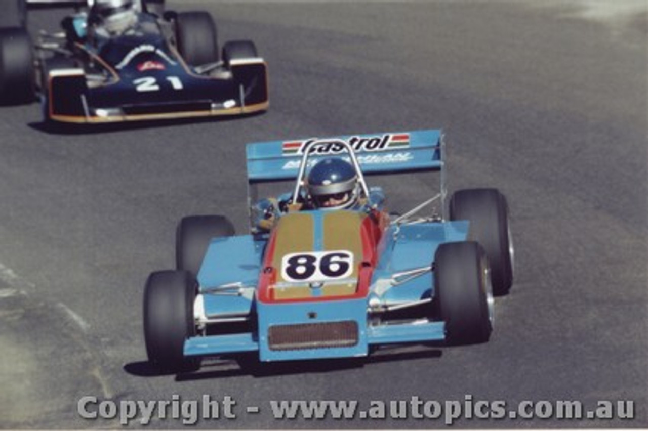 80512 - Vincent McLauchlan -  Cheetah Toyota / Jim Hunter - Lola Datsun - Amaroo Park 13th July 1980 - Photographer Lance J Ruting