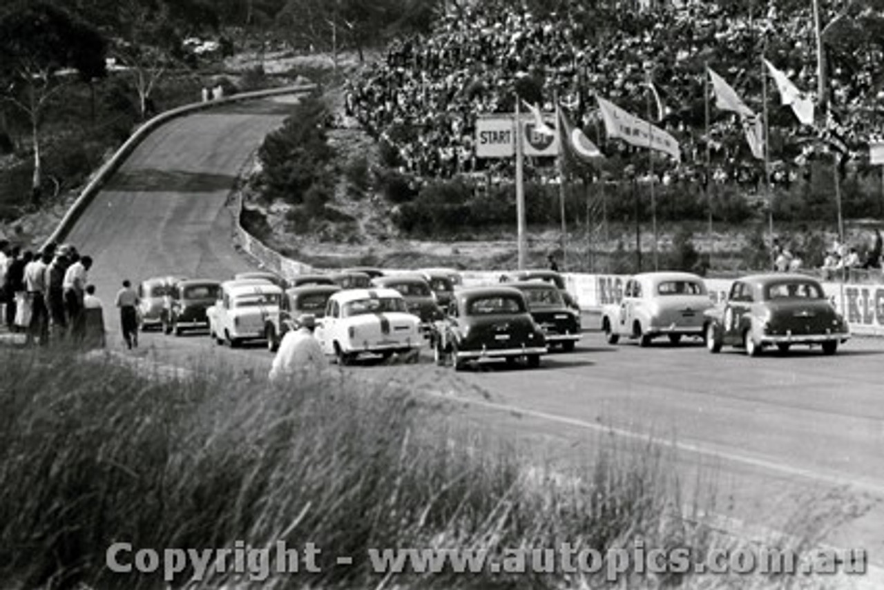 64077 -  Start of the Holden Race - FX - FJ - FE - Catalina Park Katoomba 1964  - Photographer  Lance J Ruting