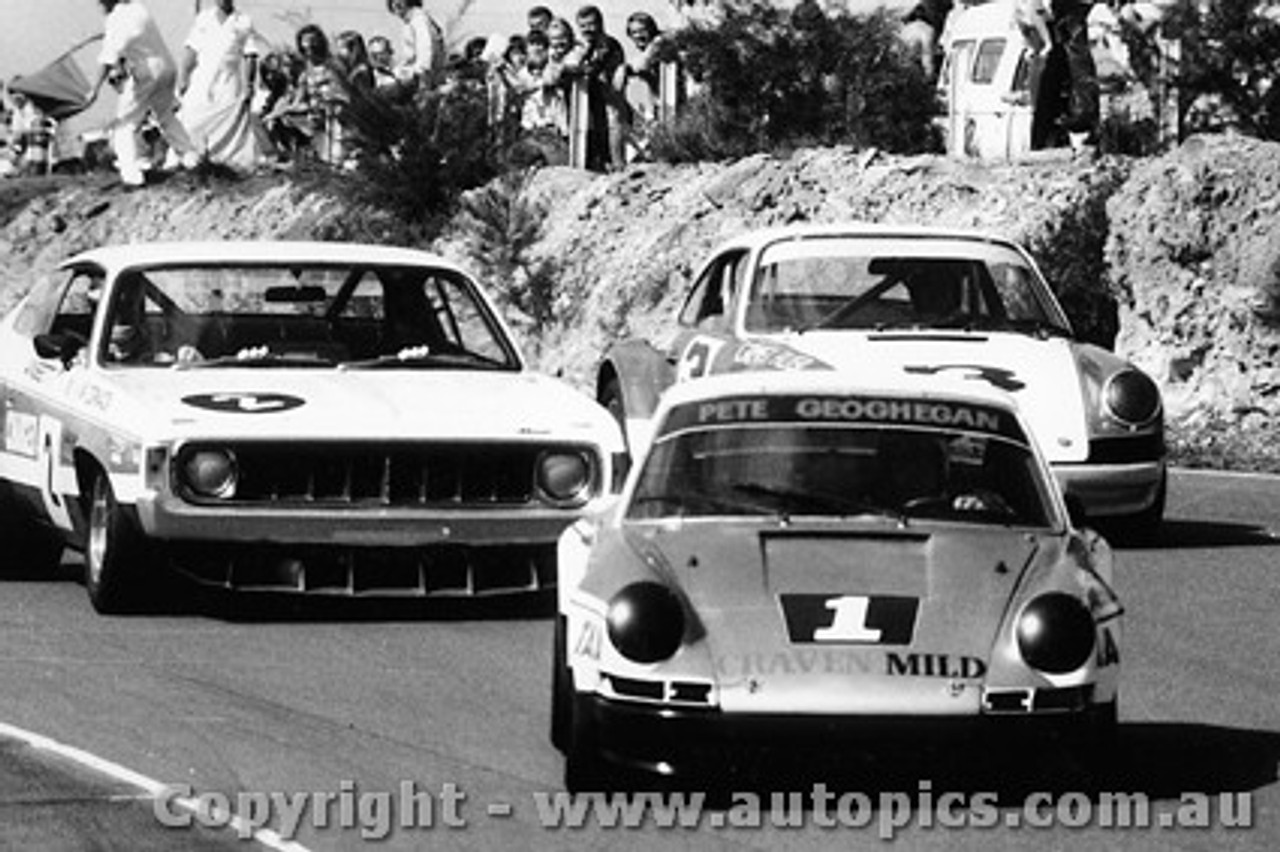 74129 - Ian  Pete  Geoghegan - Prosch 911 - J McCormack - Charger - J McKeown - Porsche 911 -  Amaroo - 1974 - Photographer Lance J Ruting