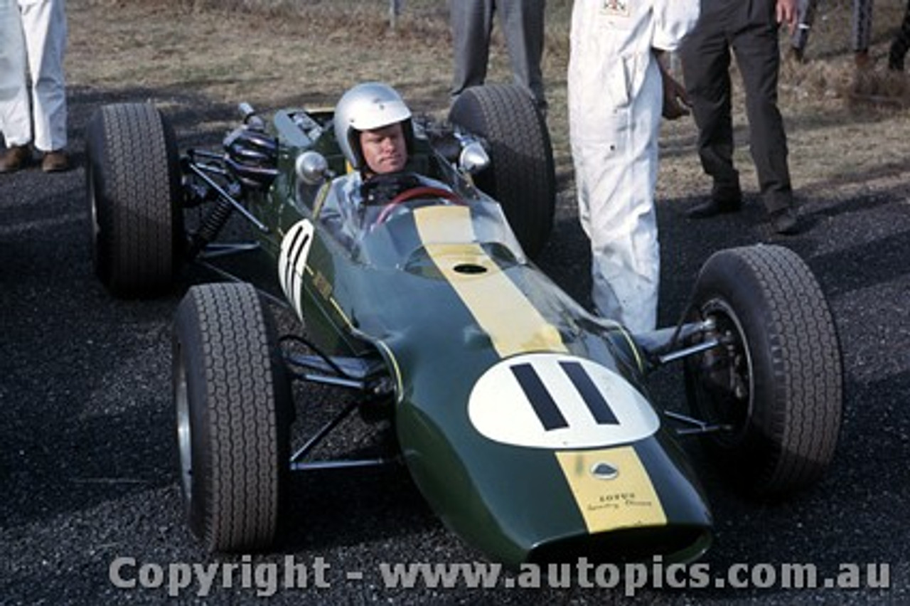 66591 - Jim Palmer Lotus 32B Climax - Tasman Series  Warwick Farm 1966 - Photographer Adrien Schagen